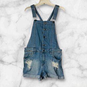Tinseltown Light Blue Denim Romper
